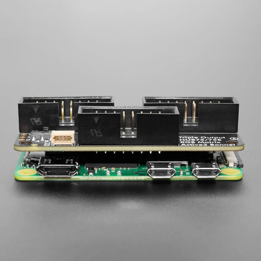 Adafruit Triple LED Matrix Bonnet for Raspberry Pi - for HUB75 - Image 5