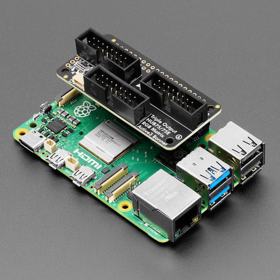 Adafruit Triple LED Matrix Bonnet for Raspberry Pi - for HUB75 - Image 7