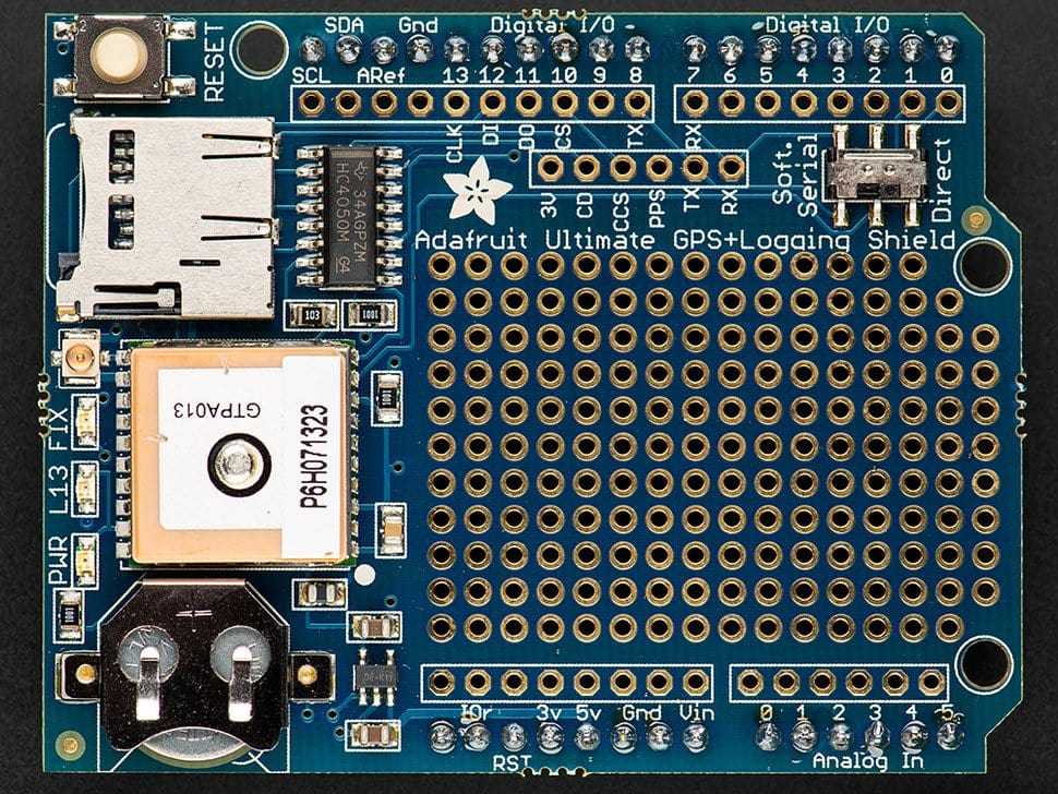 Adafruit Ultimate GPS Logger Shield - Includes GPS Module [discontinued] - Image 4
