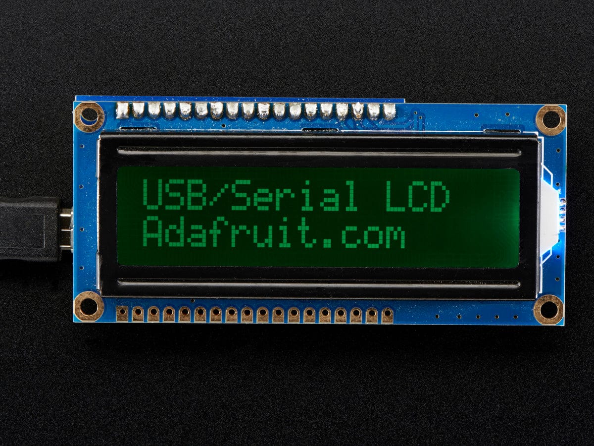 USB + Serial Backpack Kit with 16x2 RGB backlight negative LCD (RGB on Black) - Image 2