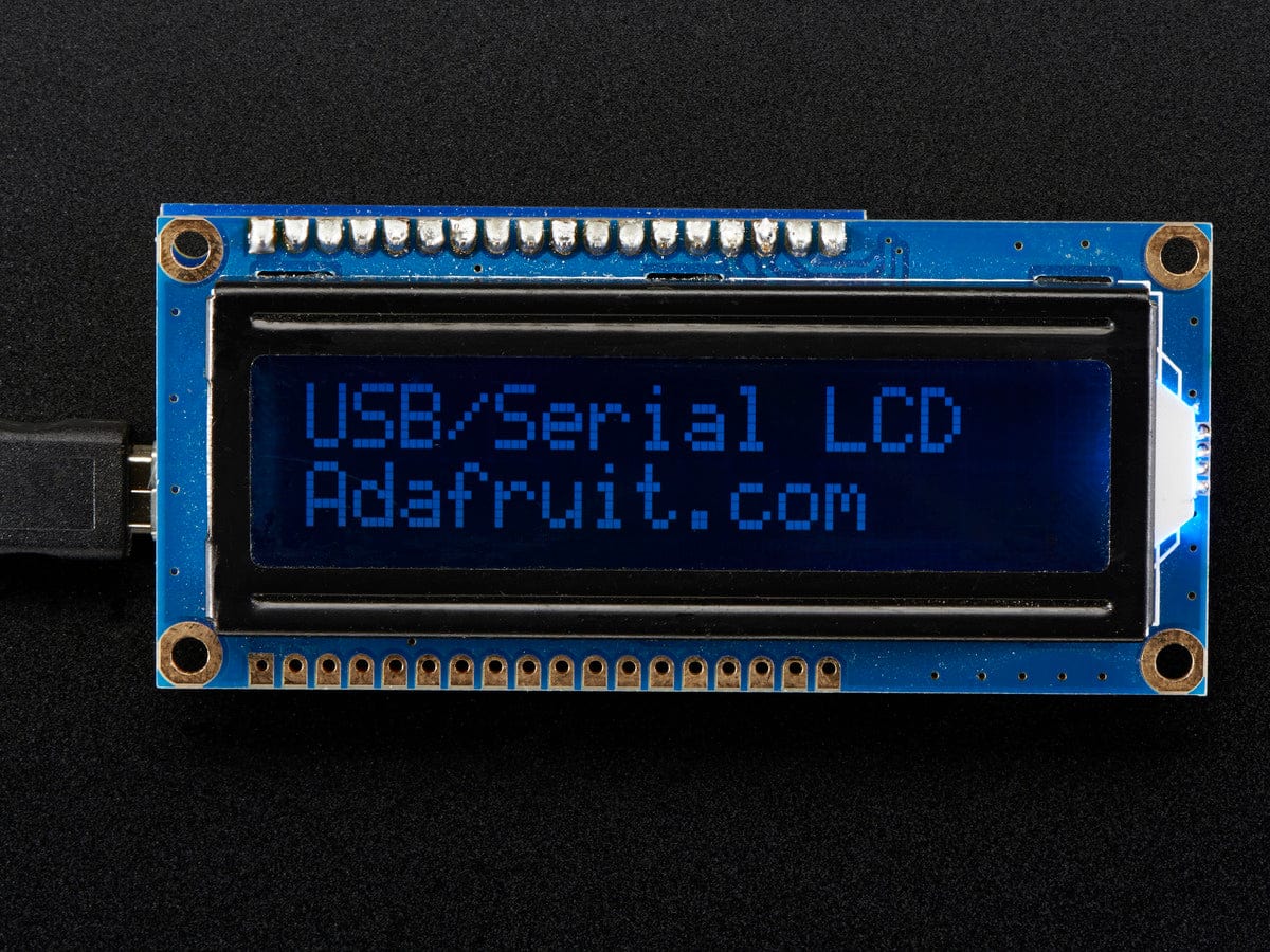 USB + Serial Backpack Kit with 16x2 RGB backlight negative LCD (RGB on Black) - Image 3