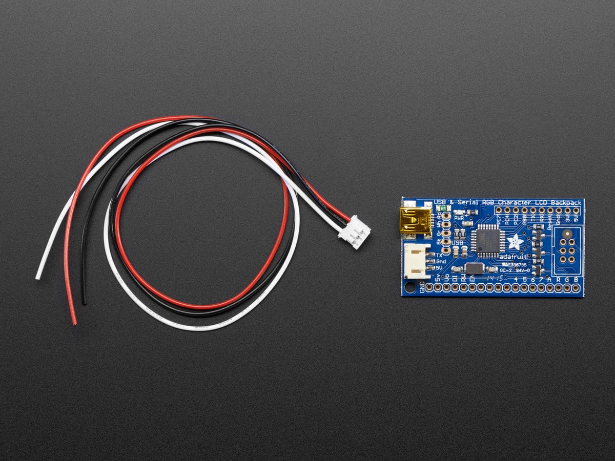 Adafruit USB + Serial LCD Backpack Add-On with Cable - Image 2