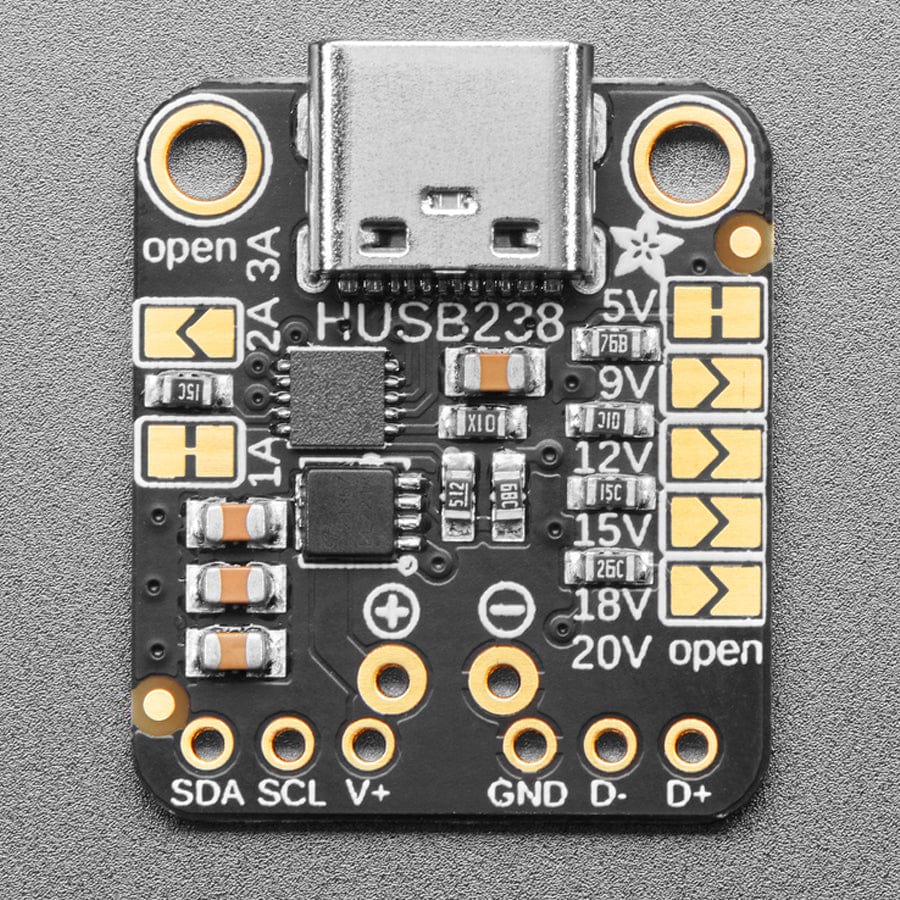 Adafruit USB Type C Power Delivery Dummy Breakout - I2C or Fixed - HUSB238 - Image 2