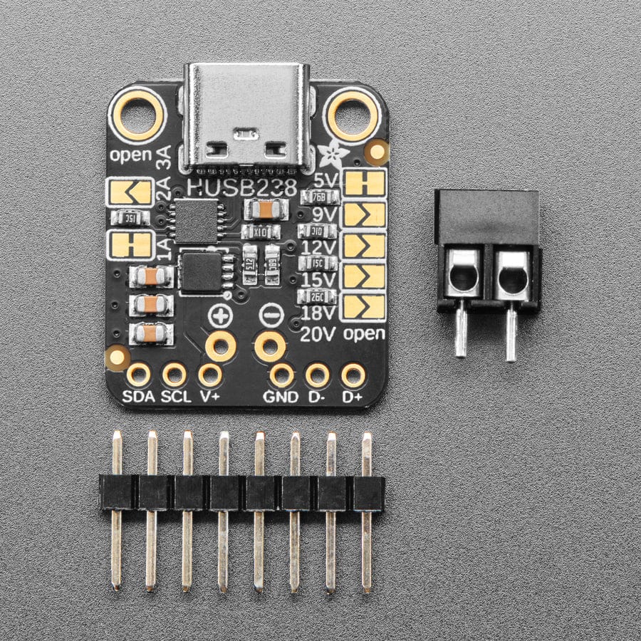Adafruit USB Type C Power Delivery Dummy Breakout - I2C or Fixed - HUSB238 - Image 3