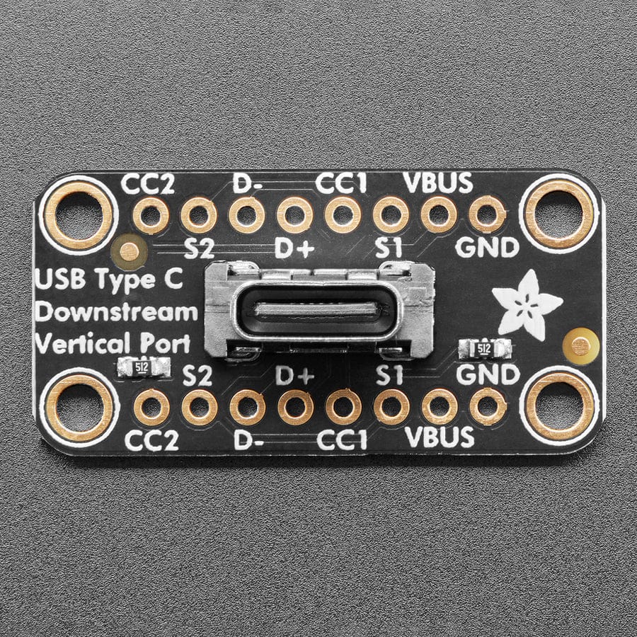 Adafruit USB Type C Vertical Breakout - Downstream Connection - Image 2