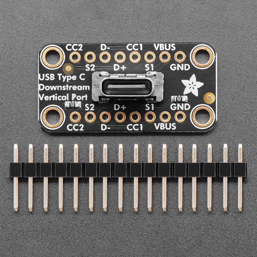 Adafruit USB Type C Vertical Breakout - Downstream Connection - Image 4