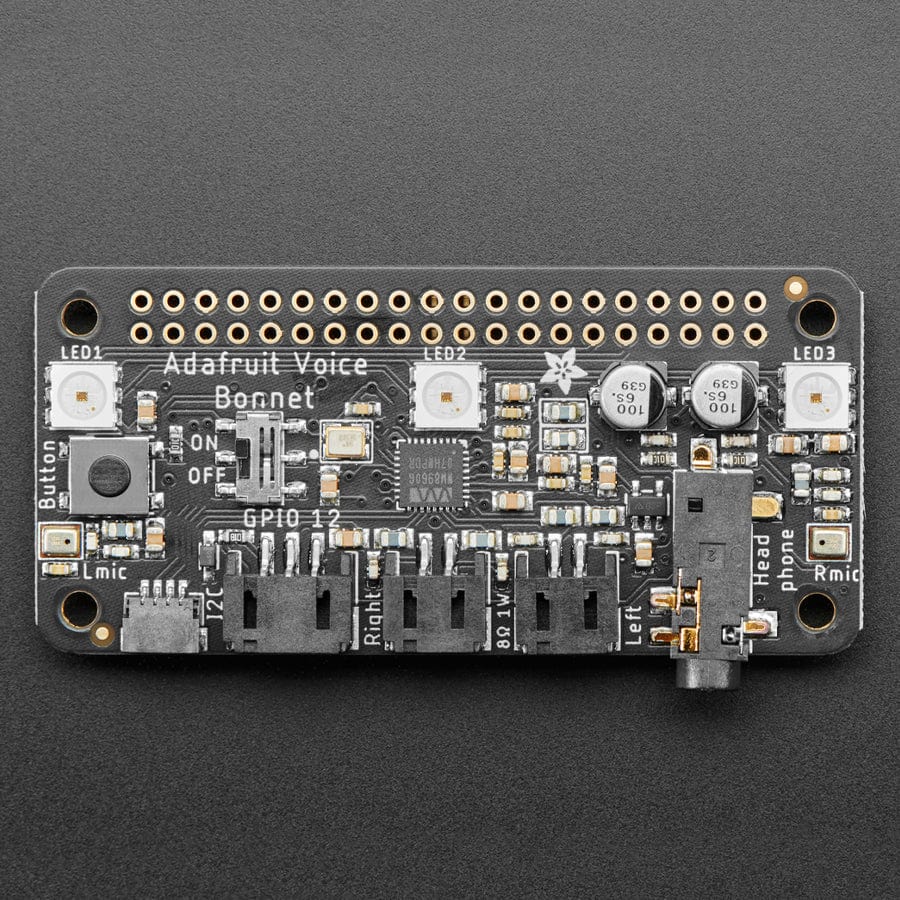 Adafruit Voice Bonnet for Raspberry Pi - Two Speakers + Two Mics [Discontinued] - Image 2