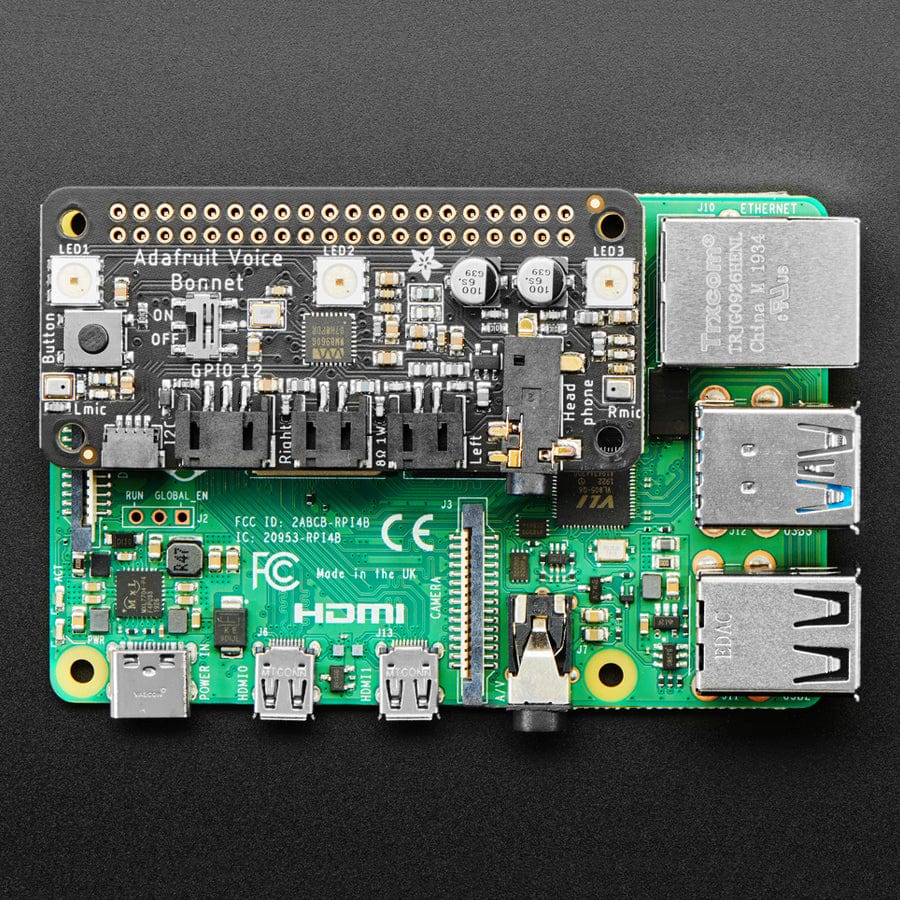 Adafruit Voice Bonnet for Raspberry Pi - Two Speakers + Two Mics [Discontinued] - Image 5