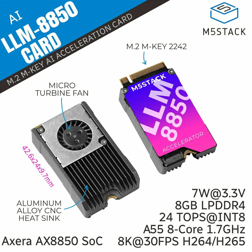 AI-8850 LLM Acceleration M.2 Module - Image 2