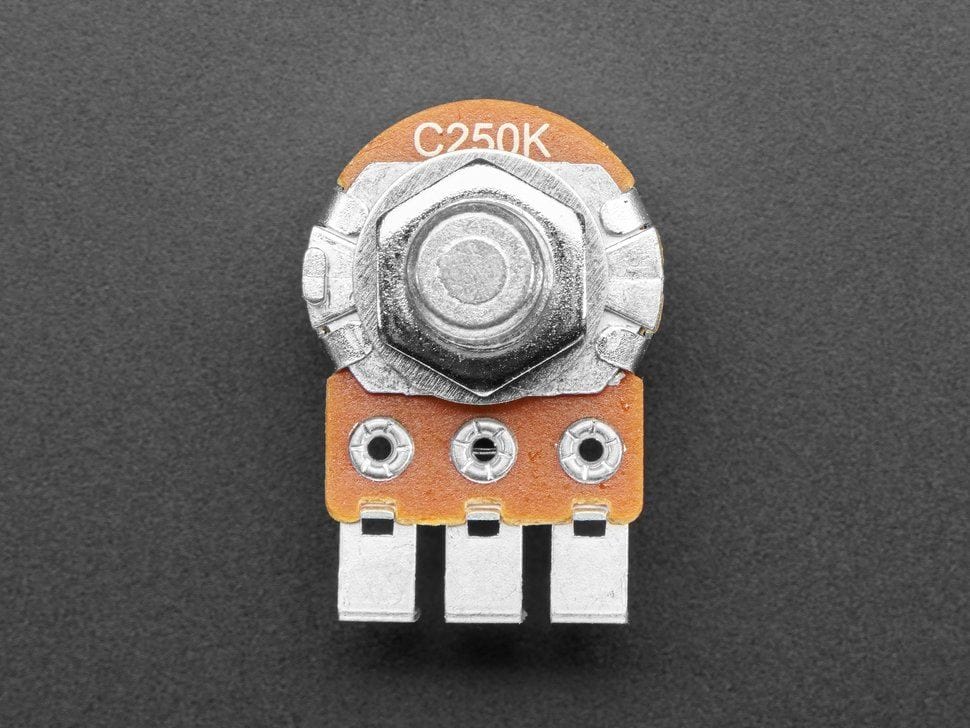 Alpha Single-Gang 16mm Right-angle PC Mount - 250K Reverse Audio (RV16AF-41-15R1-C250K-30H4) [Discontinued] - Image 2