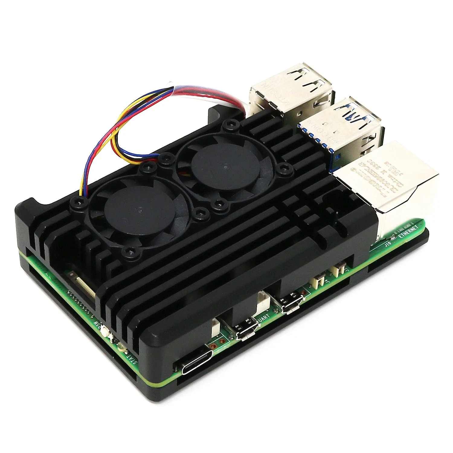 Aluminium Armour Dual-Fan Heatsink Case for Raspberry Pi 5 - Image 2