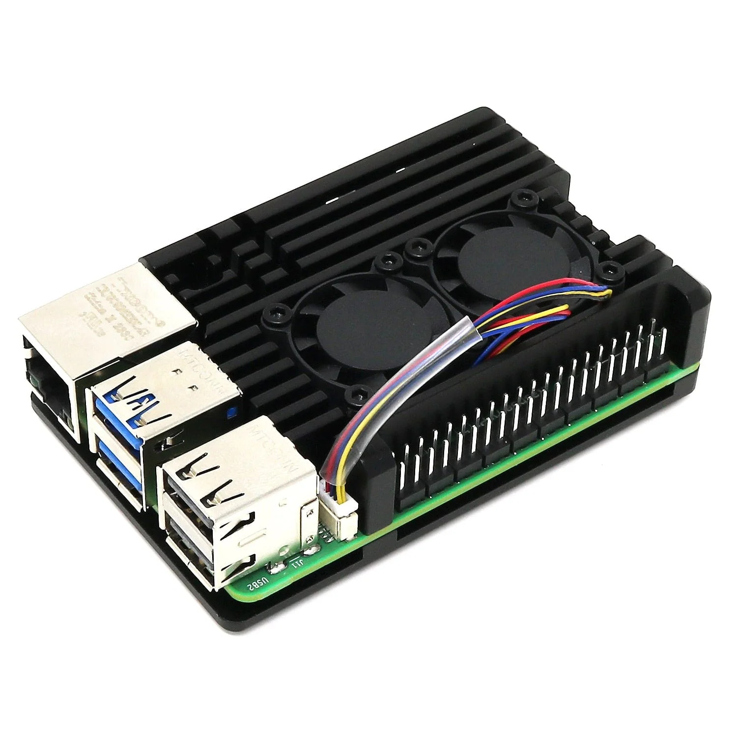 Aluminium Armour Dual-Fan Heatsink Case for Raspberry Pi 5 - Image 3