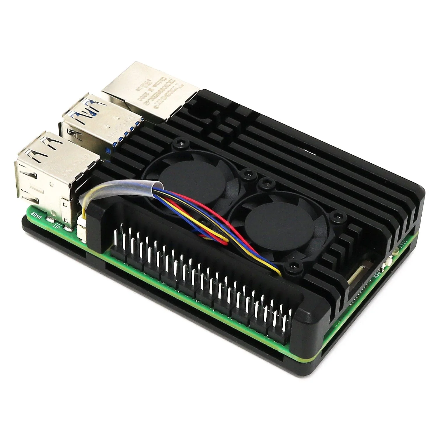 Aluminium Armour Dual-Fan Heatsink Case for Raspberry Pi 5 - Image 4
