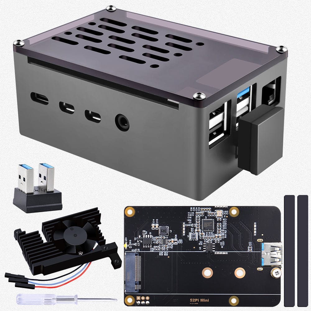 Aluminium NAS Case for Pi 4 with Quiet Cooling Fan - Image 2
