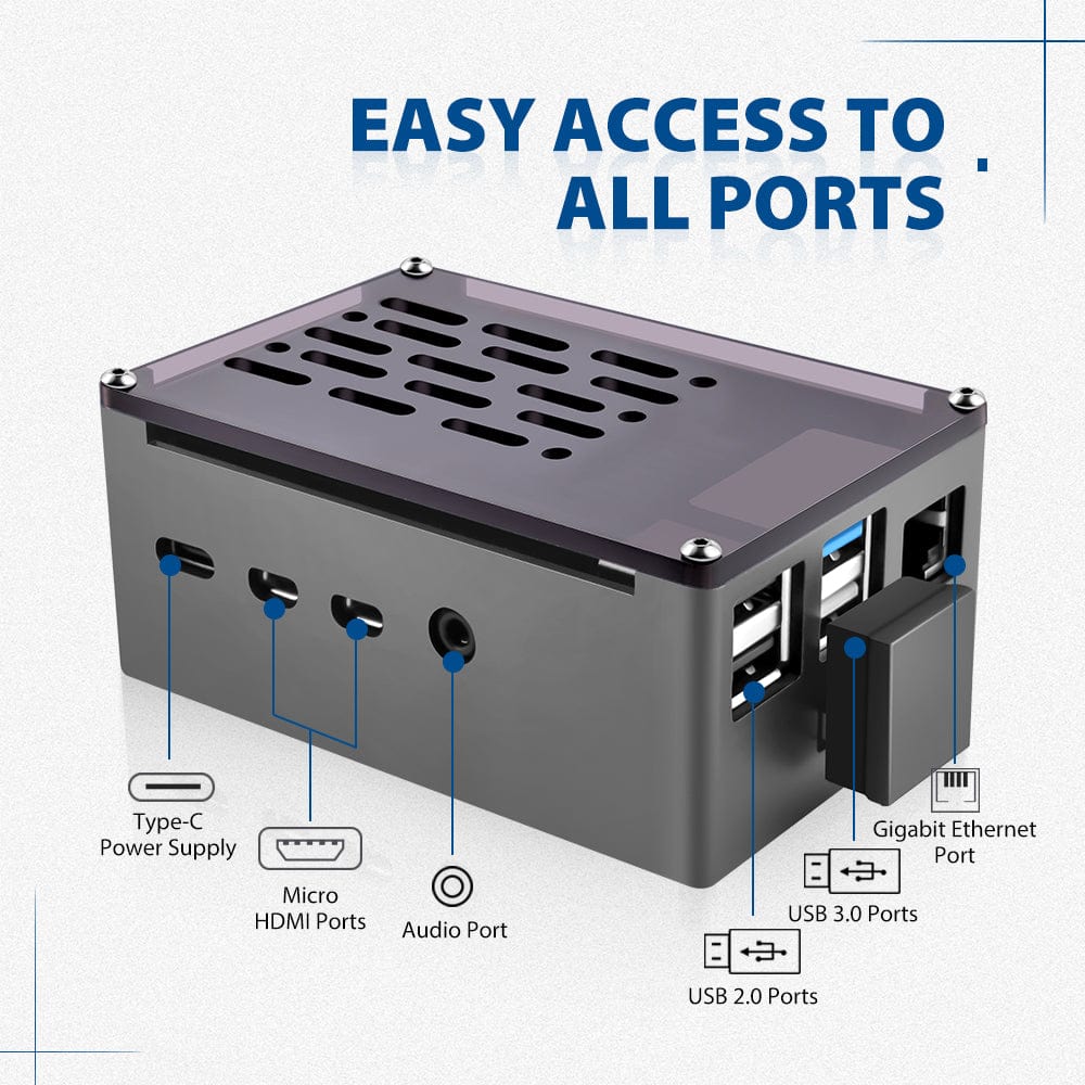 Aluminium NAS Case for Pi 4 with Quiet Cooling Fan - Image 4