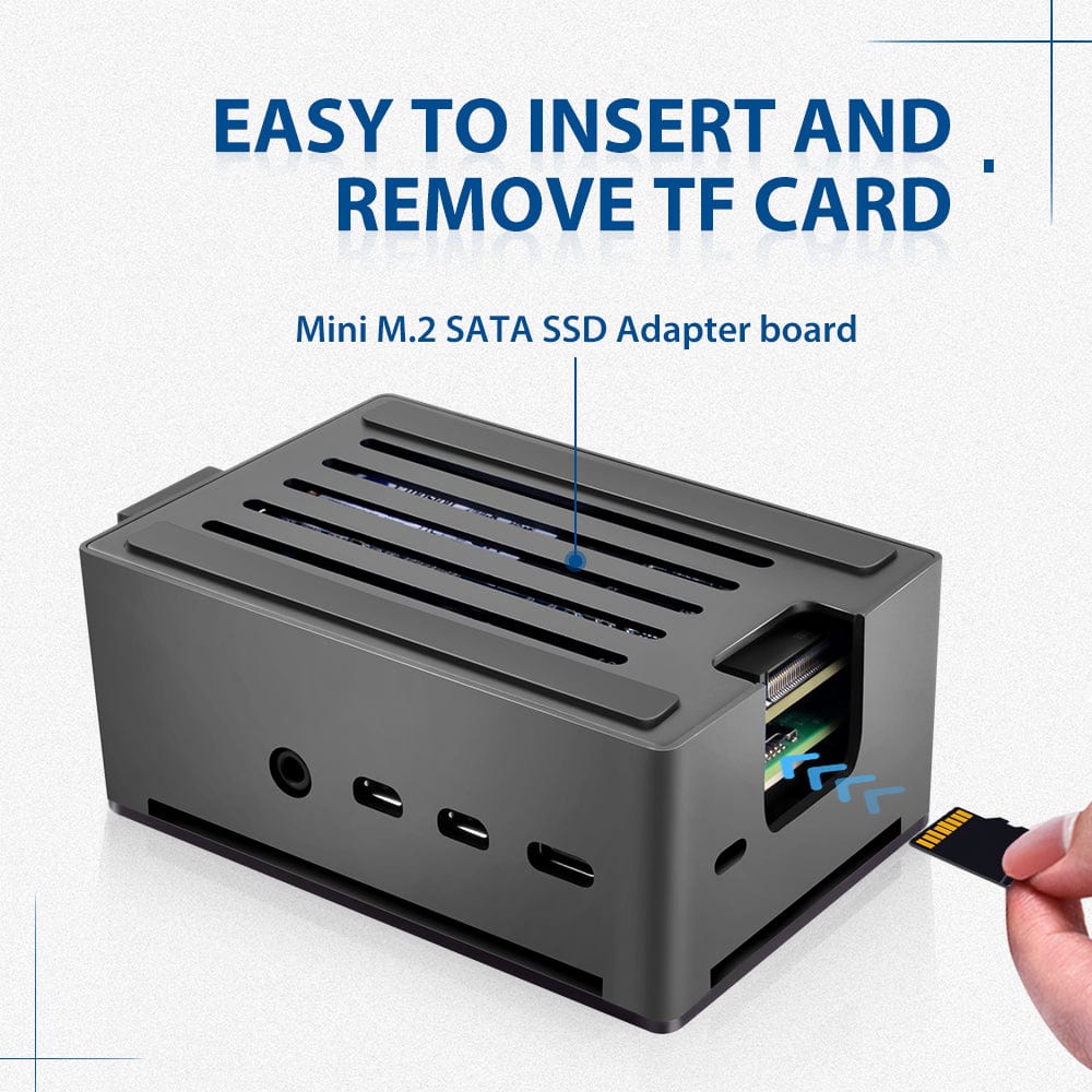 Aluminium NAS Case for Pi 4 with Quiet Cooling Fan - Image 5
