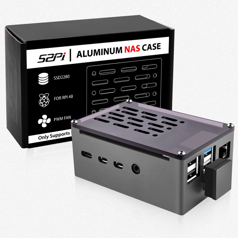 Aluminium NAS Case for Pi 4 with Quiet Cooling Fan - Image 7