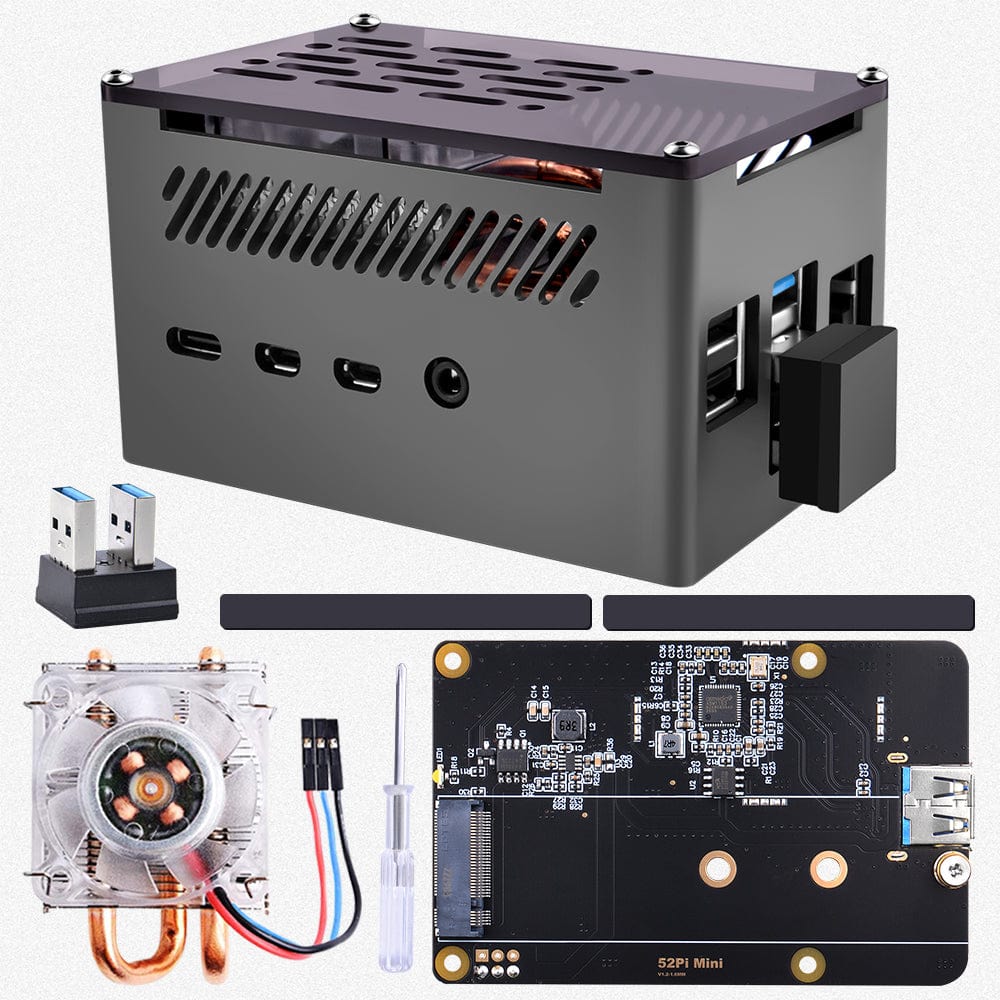 Aluminium Pi 4 NAS Case with Low-Profile ICE Tower Cooler - Image 2