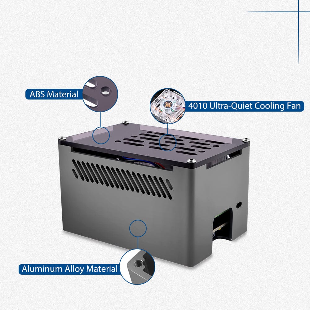 Aluminium Pi 4 NAS Case with Low-Profile ICE Tower Cooler - Image 6