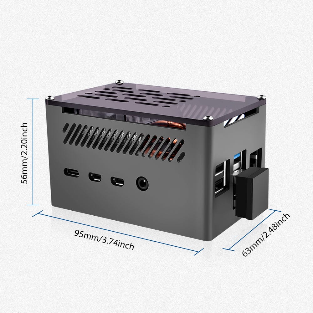 Aluminium Pi 4 NAS Case with Low-Profile ICE Tower Cooler - Image 7