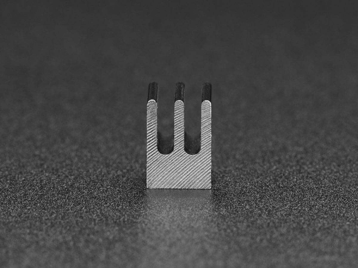 Aluminum SMT Heat Sink - 0.26"x0.26" square - 0.39" tall - Image 2