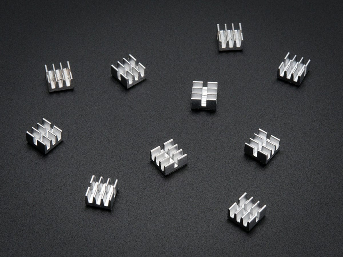 Aluminum SMT Heat Sinks 10 Pack - 0.25"x0.25" x 0.15" tall - Image 4