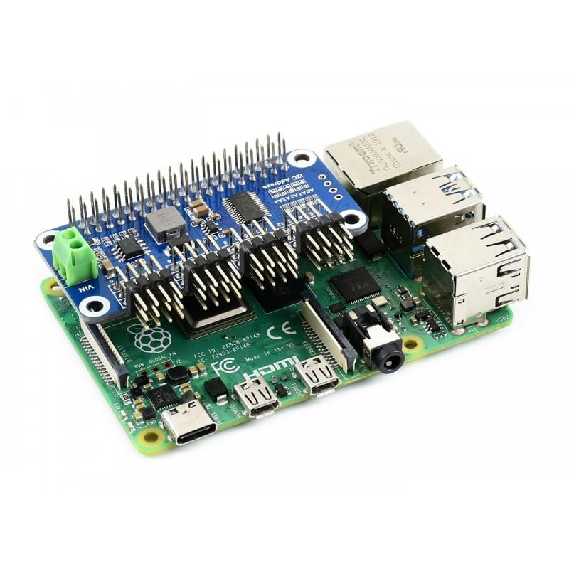 Angled 16-Channel Servo Driver HAT for Raspberry Pi (12-bit I2C) - Image 3