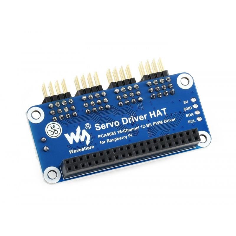Angled 16-Channel Servo Driver HAT for Raspberry Pi (12-bit I2C) - Image 4