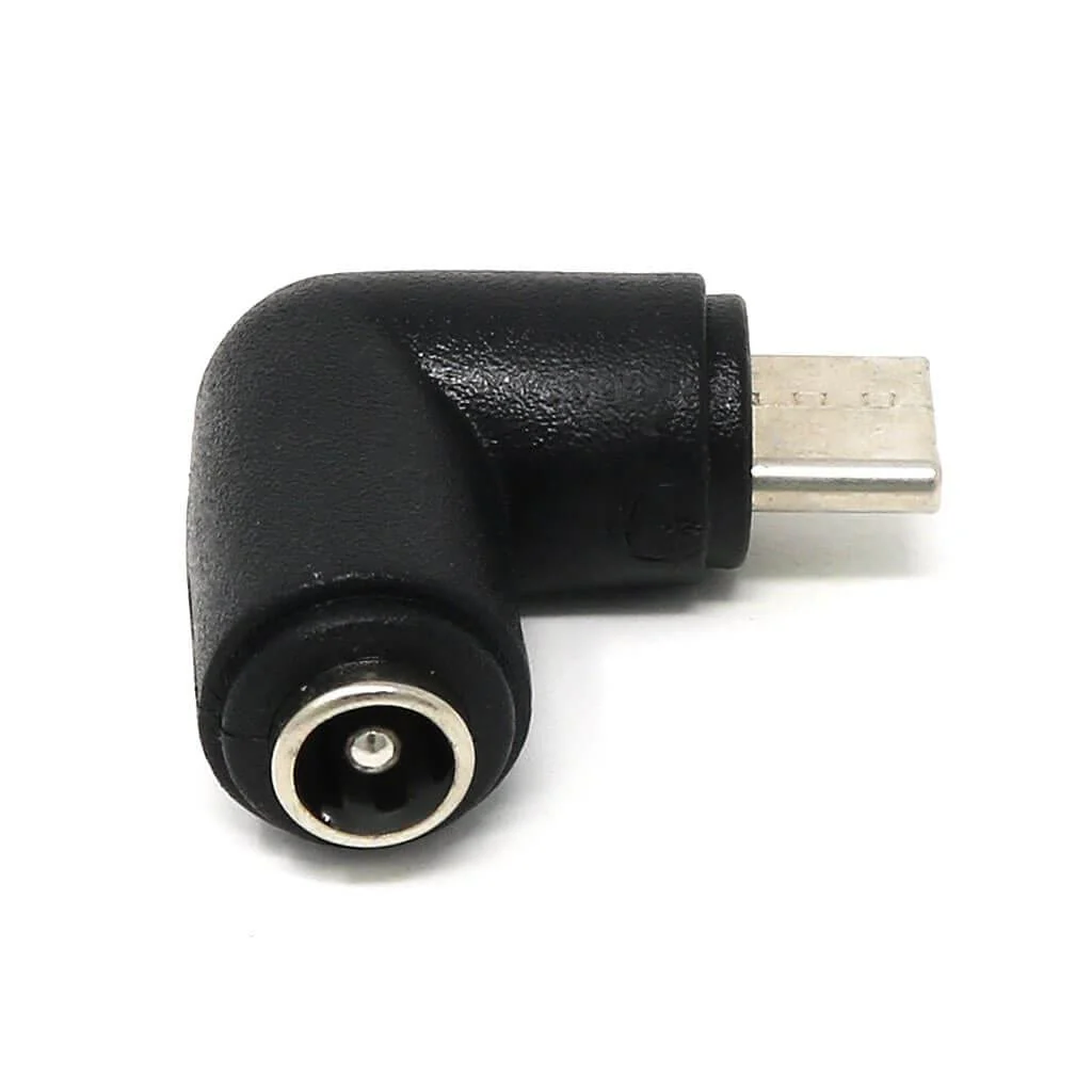 Angled USB-C to 2.1mm Barrel Jack Adapter - Image 3