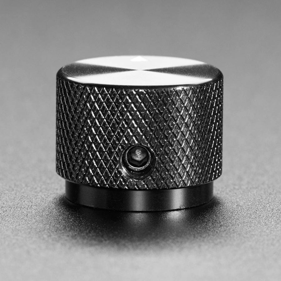 Anodized Aluminium Machined Knob - Black - 20mm Diameter - Image 3
