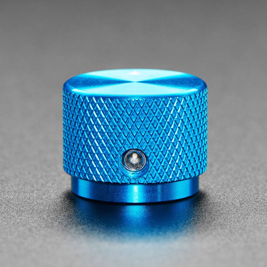 Anodized Aluminium Machined Knob - Blue - 20mm Diameter - Image 2
