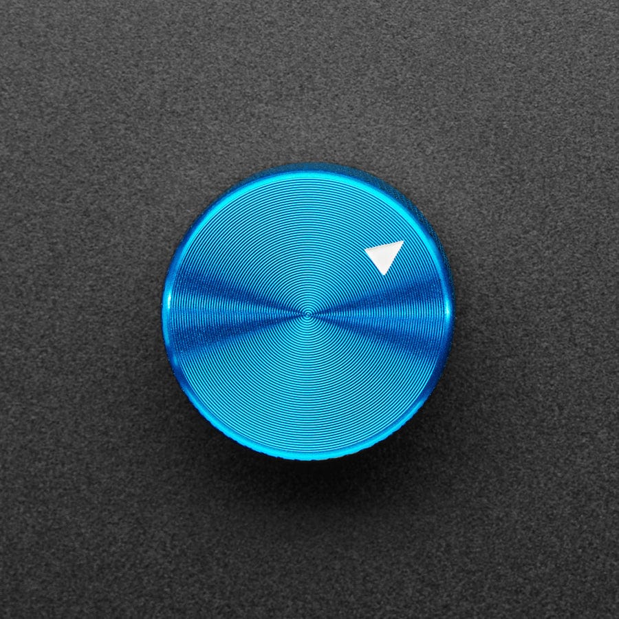 Anodized Aluminium Machined Knob - Blue - 20mm Diameter - Image 3