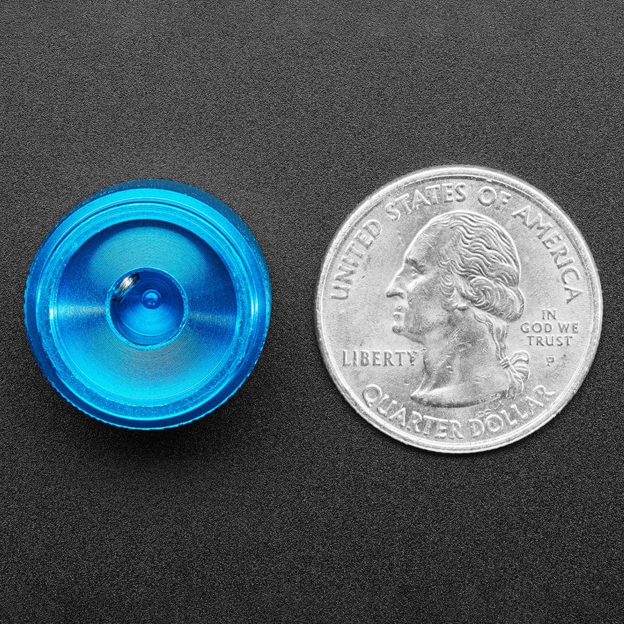 Anodized Aluminium Machined Knob - Blue - 20mm Diameter - Image 4