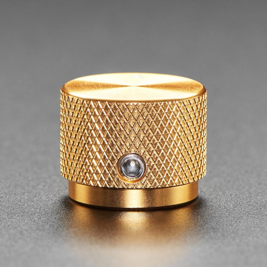 Anodized Aluminium Machined Knob - Gold - 20mm Diameter - Image 2