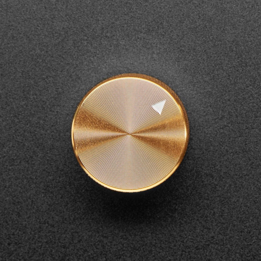 Anodized Aluminium Machined Knob - Gold - 20mm Diameter - Image 3
