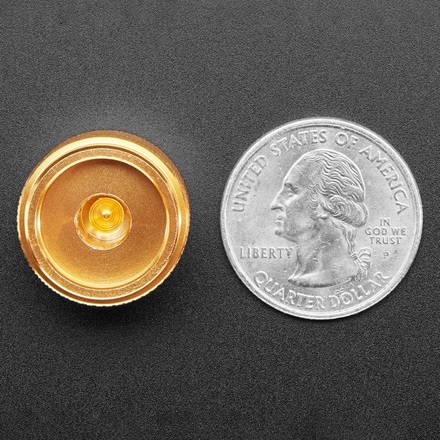 Anodized Aluminium Machined Knob - Gold - 20mm Diameter - Image 4