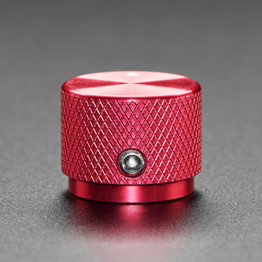 Anodized Aluminium Machined Knob - Red - 20mm Diameter - Image 2