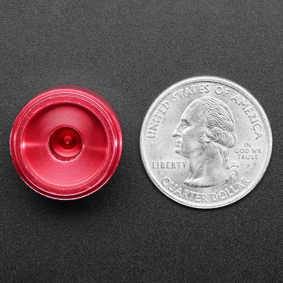 Anodized Aluminium Machined Knob - Red - 20mm Diameter - Image 4