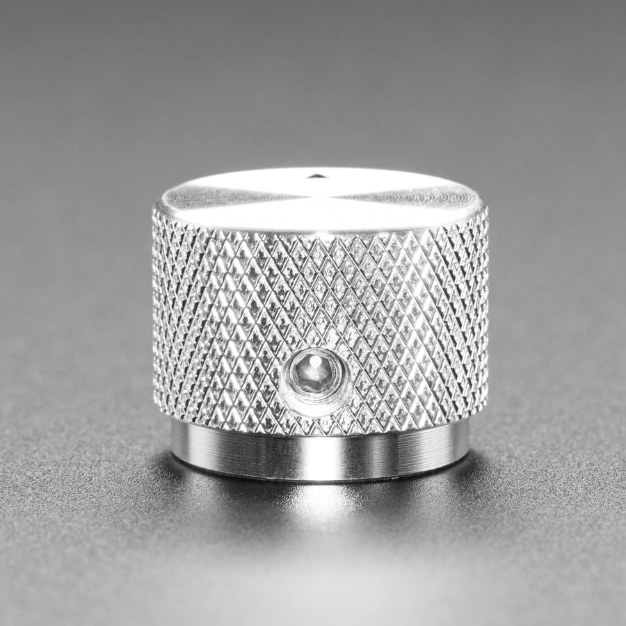 Anodized Aluminium Machined Knob - Silver - 20mm Diameter - Image 2