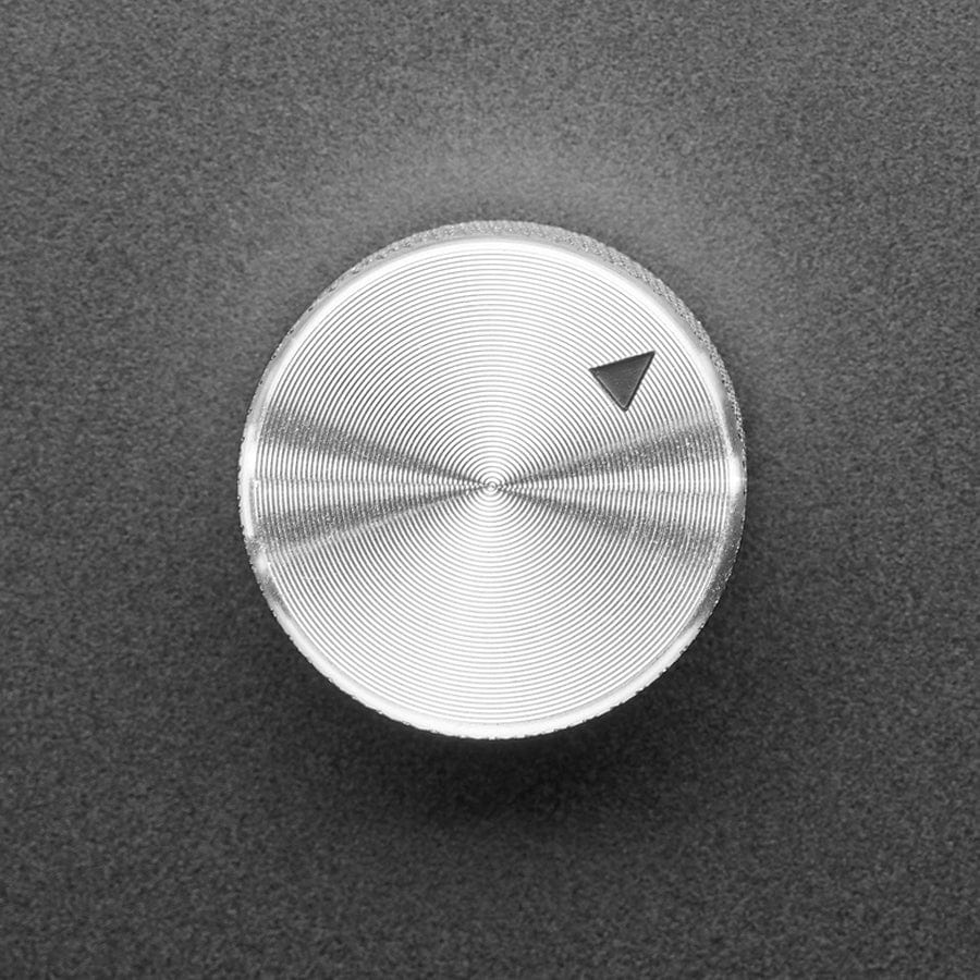 Anodized Aluminium Machined Knob - Silver - 20mm Diameter - Image 3