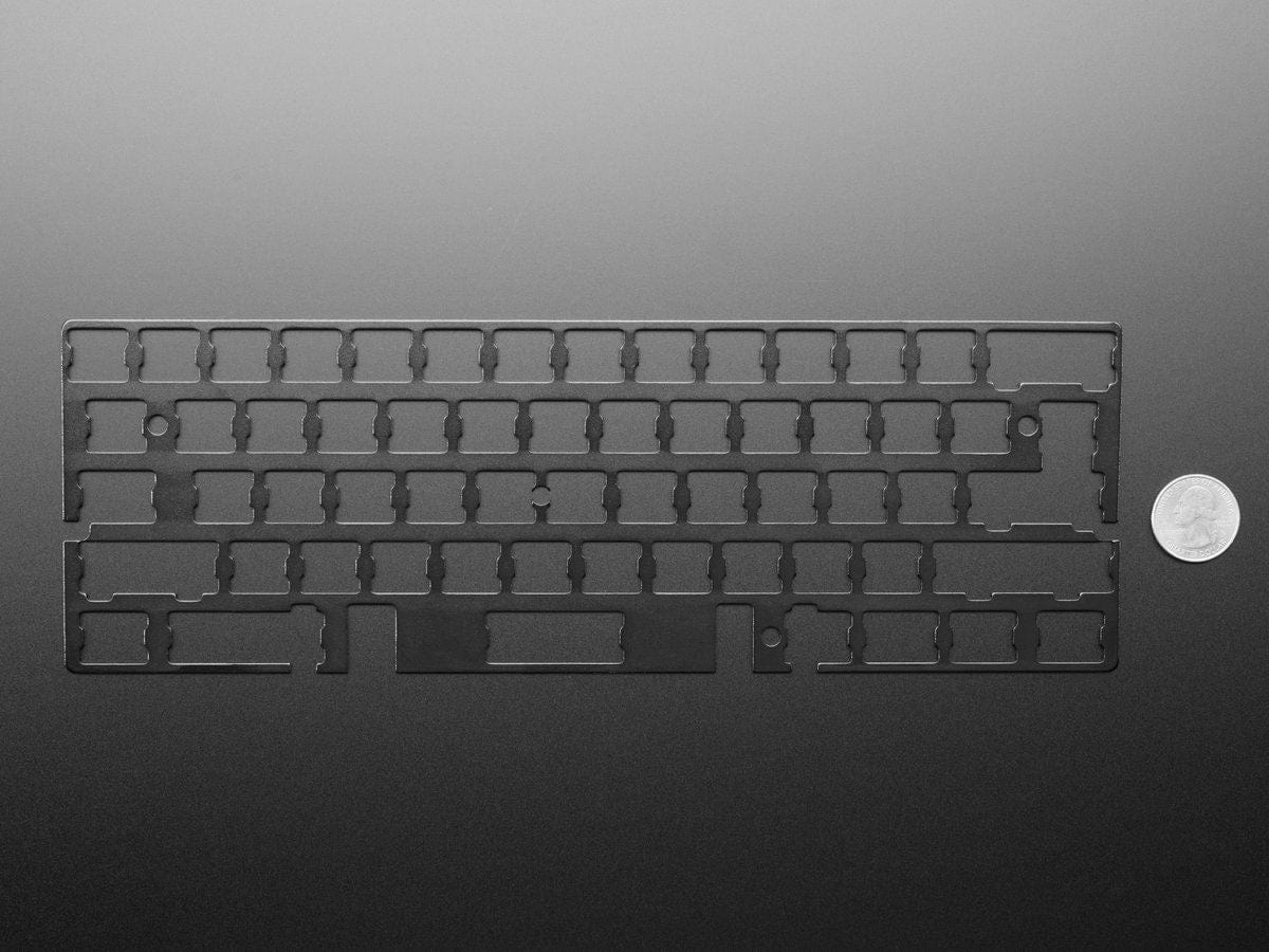 Anodized Black Aluminum Metal Keyboard Plate for GH60 Cases - Image 4