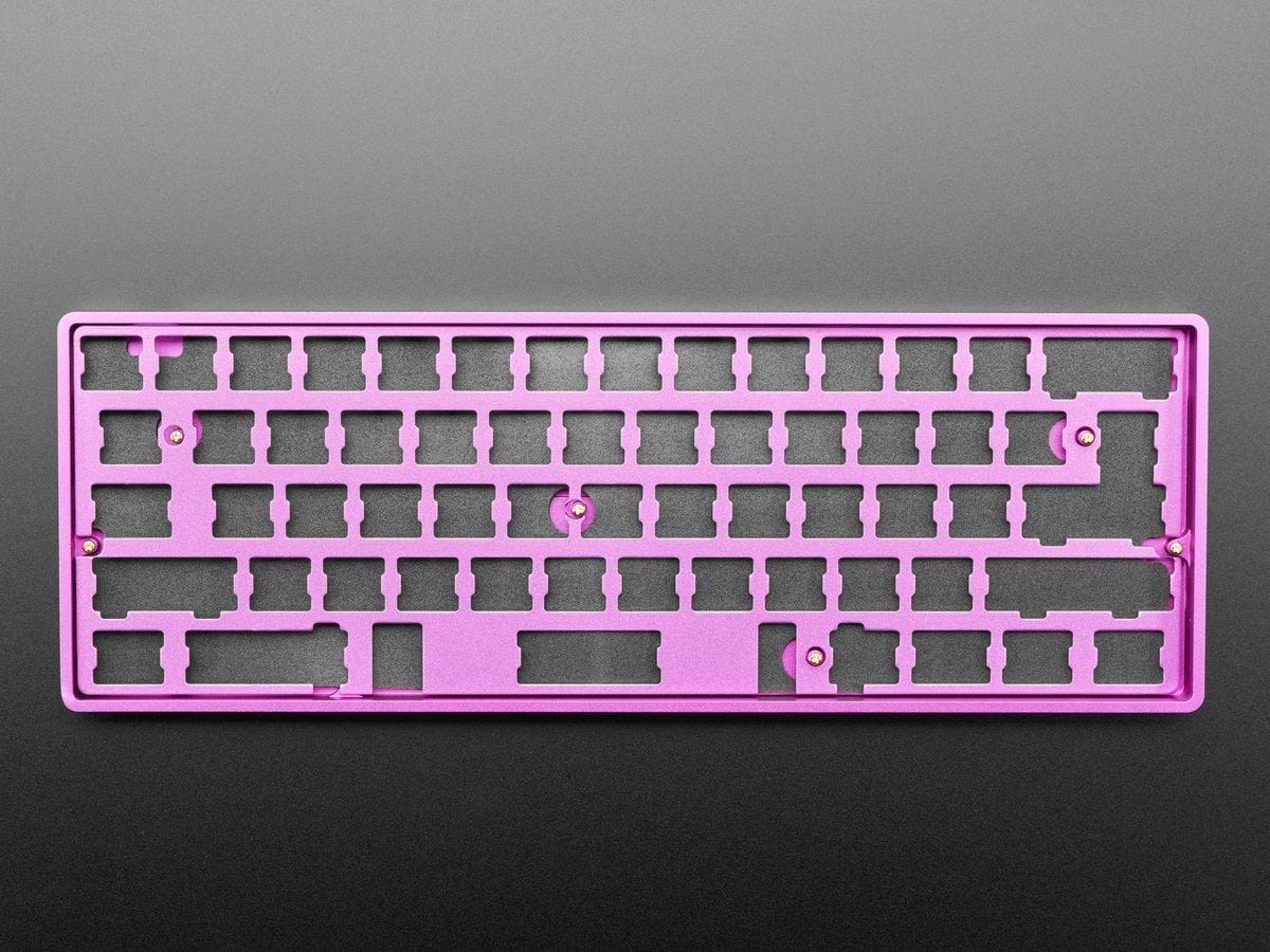 Anodized Purple Aluminum Metal Keyboard Plate for GH60 Case - Image 3