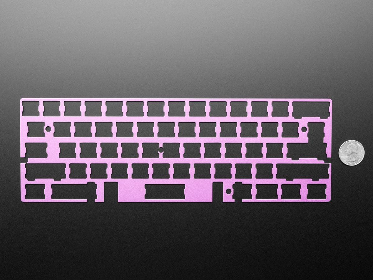 Anodized Purple Aluminum Metal Keyboard Plate for GH60 Case - Image 4