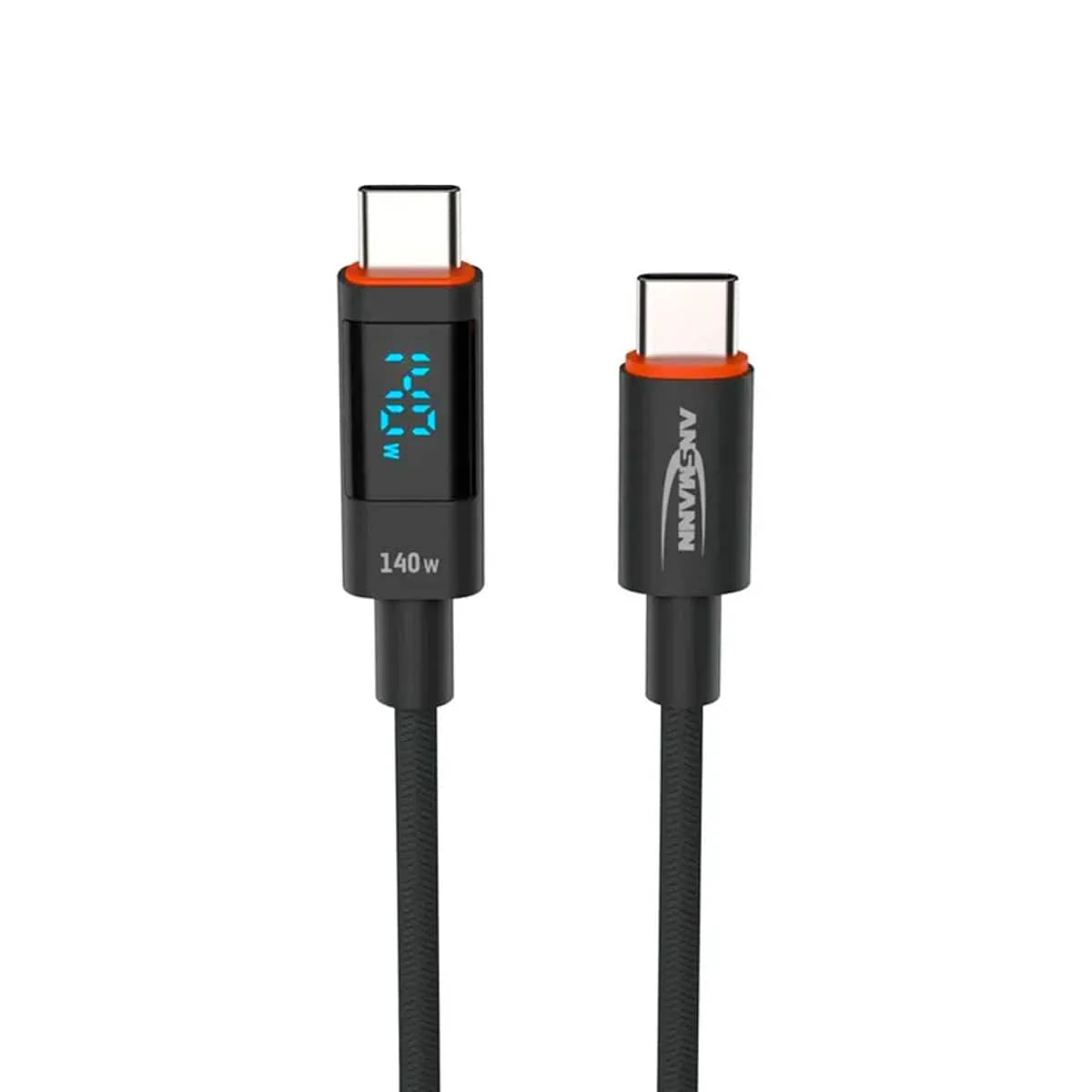 ANSMANN USB-C Charging Cable with Display - 2m 140W - Image 2