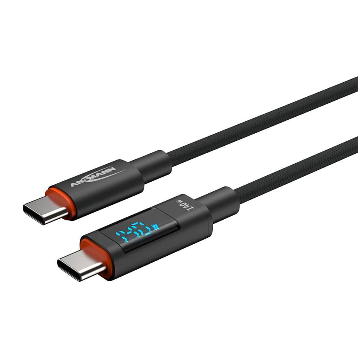 ANSMANN USB-C Charging Cable with Display - 2m 140W - Image 3