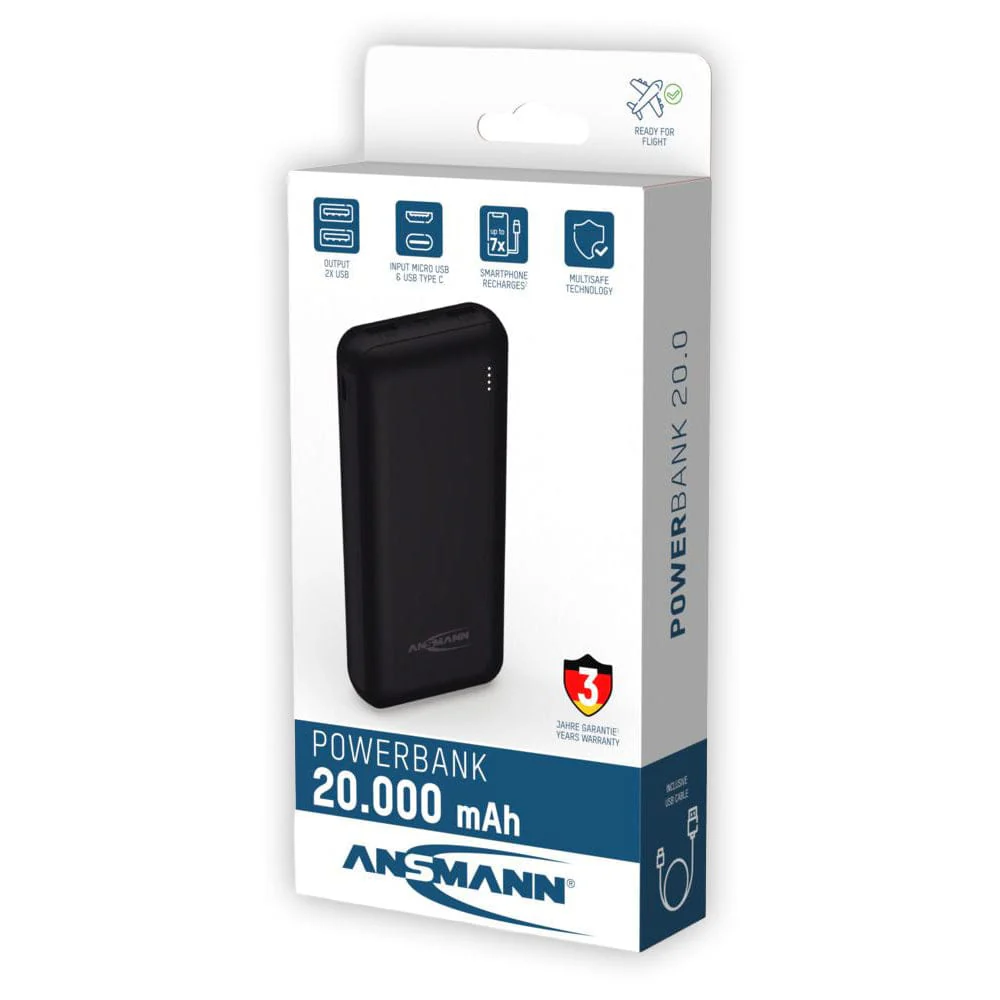 ANSMANN PB212 20,000mAh Power Bank - Image 5
