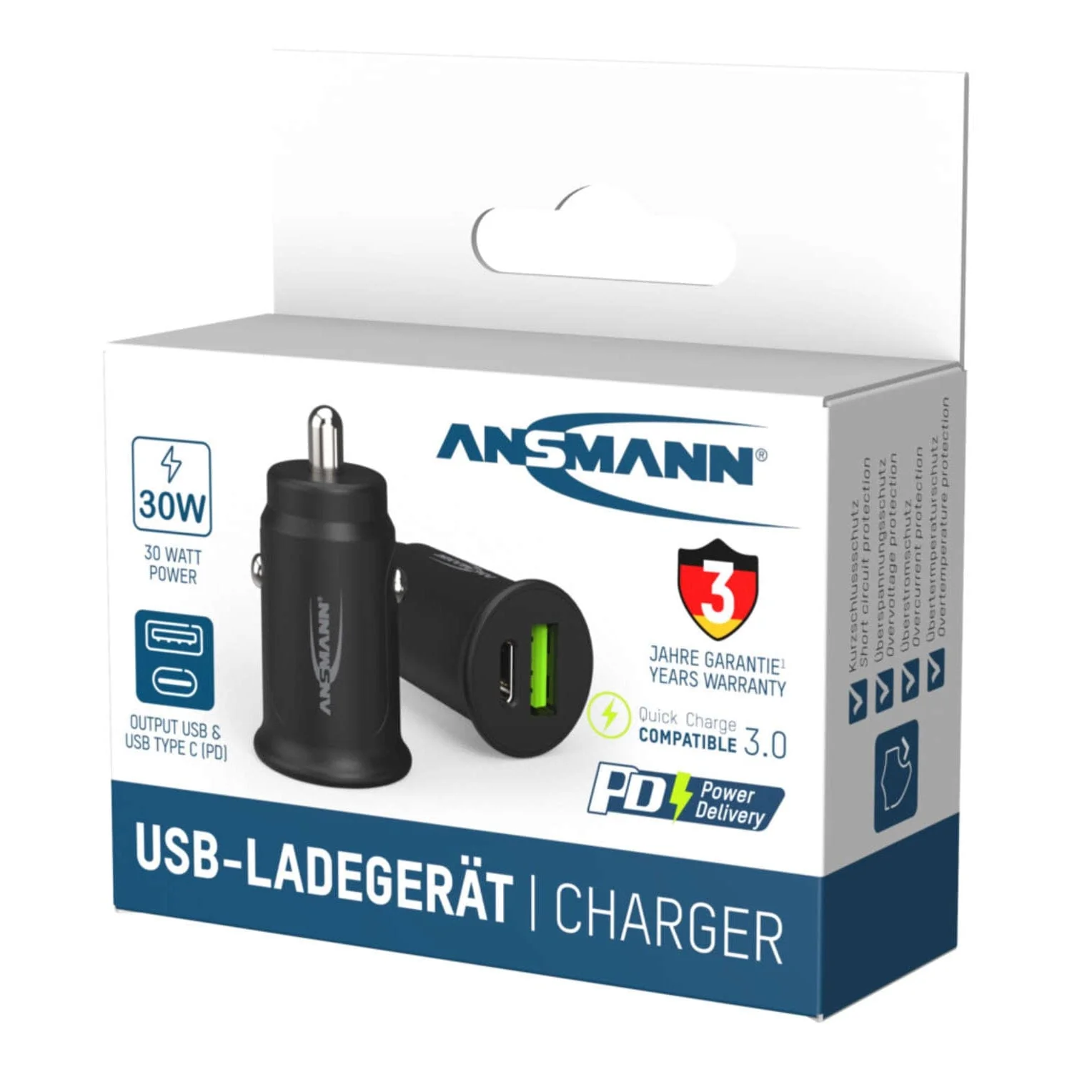 ANSMANN USB-A/USB-C In-Car Charger with PD and QC3.0 - Image 8