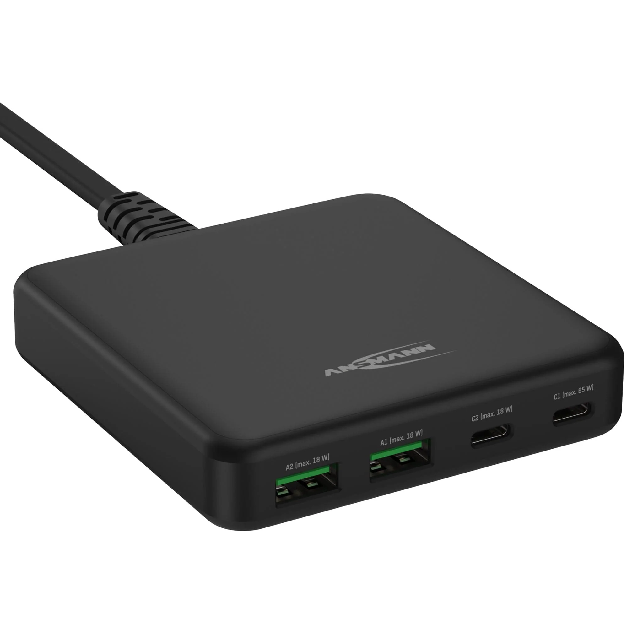 ANSMANN 4-port USB Desktop Charger with Power Delivery - 3.25A / 65W