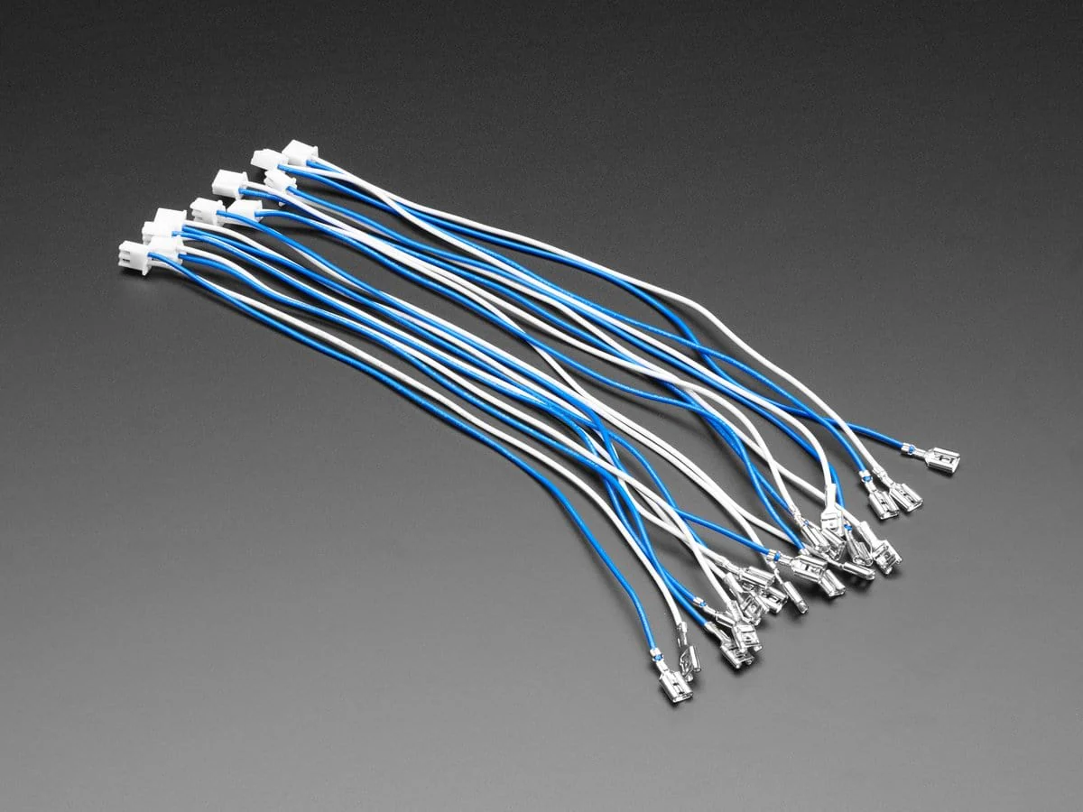 Arcade Button and Switch Quick-Connect Wires - 4.8mm/0.187" (10-pack)