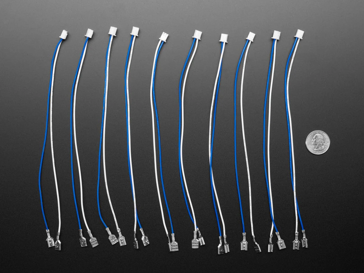 Arcade Button and Switch Quick-Connect Wires - 6.4mm/0.25" (10-pack) - Image 5